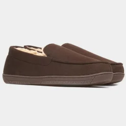 The Slipper Company Otis Mens Brown Moccasin