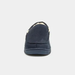The Slipper Company Otis Mens Navy Moccasin