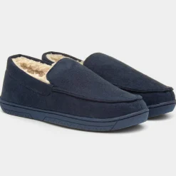 The Slipper Company Otis Mens Navy Moccasin
