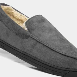 The Slipper Company Otis Mens Grey Moccasin