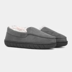 The Slipper Company Otis Boys Grey Moccasin