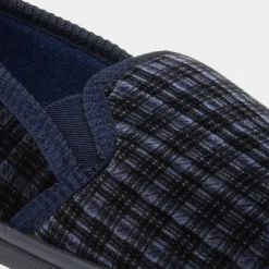 The Slipper Company Reid Mens Navy Twin Gusset
