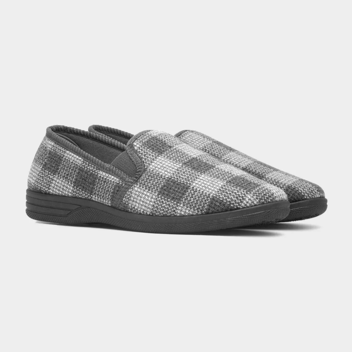 The Slipper Company Rich Mens Grey Slipper