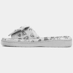 The Slipper Company Womens Grey Open Toe Slipper