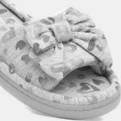 The Slipper Company Womens Grey Open Toe Slipper