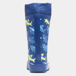 Thunder Boys Blue Rubber Shark Welly