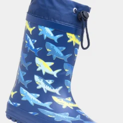 Thunder Boys Blue Rubber Shark Welly