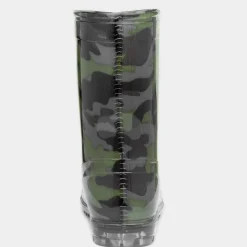 Tide Boys Black & Green Camouflage Welly