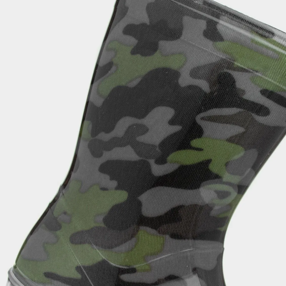 Tide Boys Black & Green Camouflage Welly