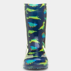 Tornado Boys Dinosaur Navy & Green Welly