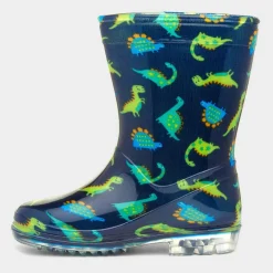 Tornado Boys Dinosaur Navy & Green Welly