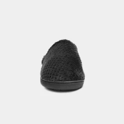 Totes Popcorn Terry Womens Black Slipper