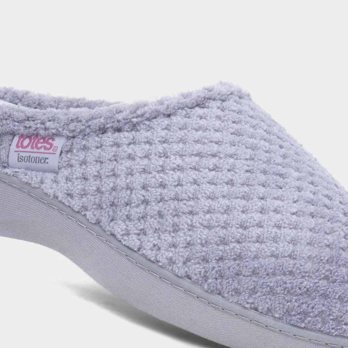 Totes Popcorn Terry Womens Grey Slipper