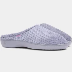 Totes Popcorn Terry Womens Grey Slipper