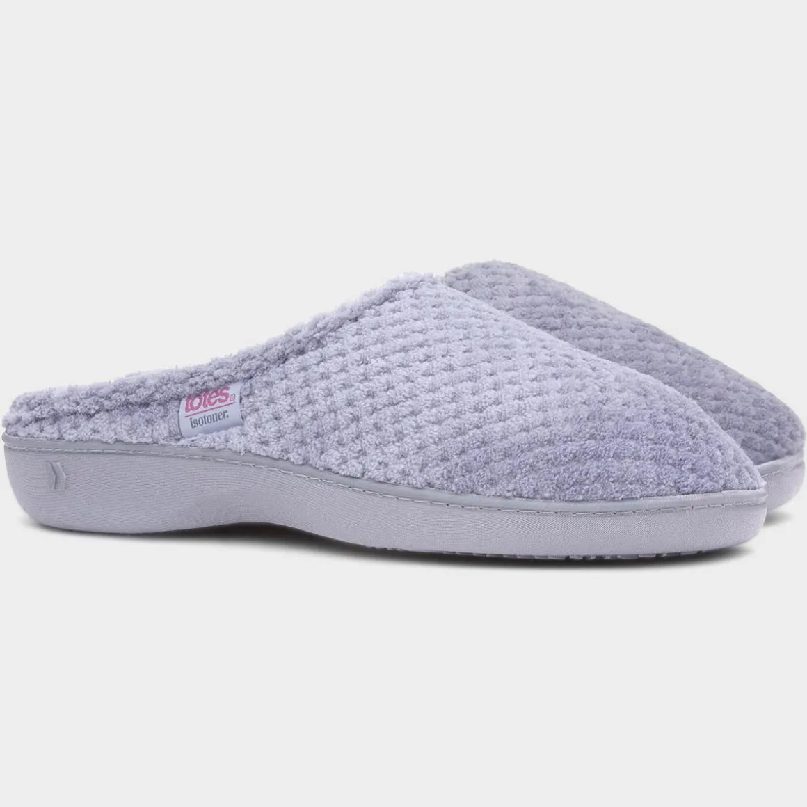 Totes Popcorn Terry Womens Grey Slipper