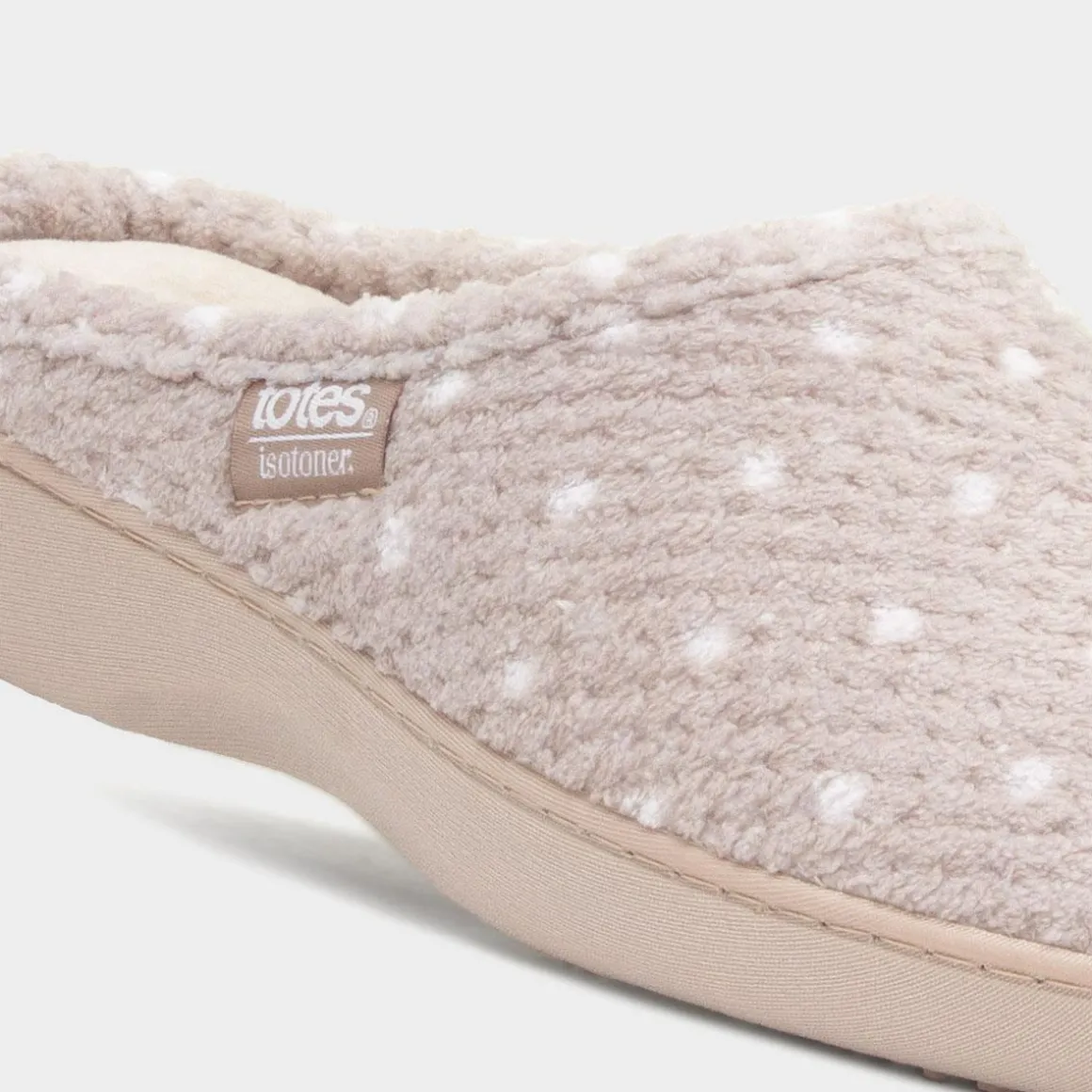 Totes Popcorn Terry Womens Beige Slipper