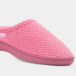 Totes Popcorn Terry Womens Pink Mule Slipper