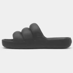 Totes Solbounce Womens Black Puffy EVA Slider