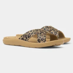 Totes Solbounce Womens Multi Leopard EVA Slider