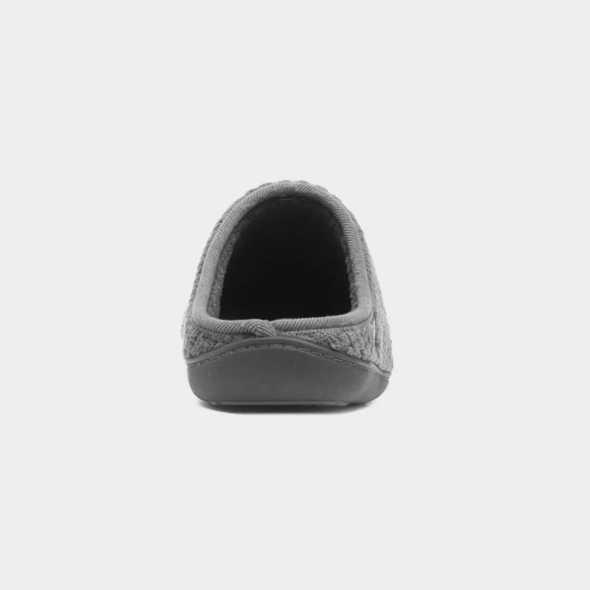 Totes Swept Back Popcorn Mens Grey Mule Slipper