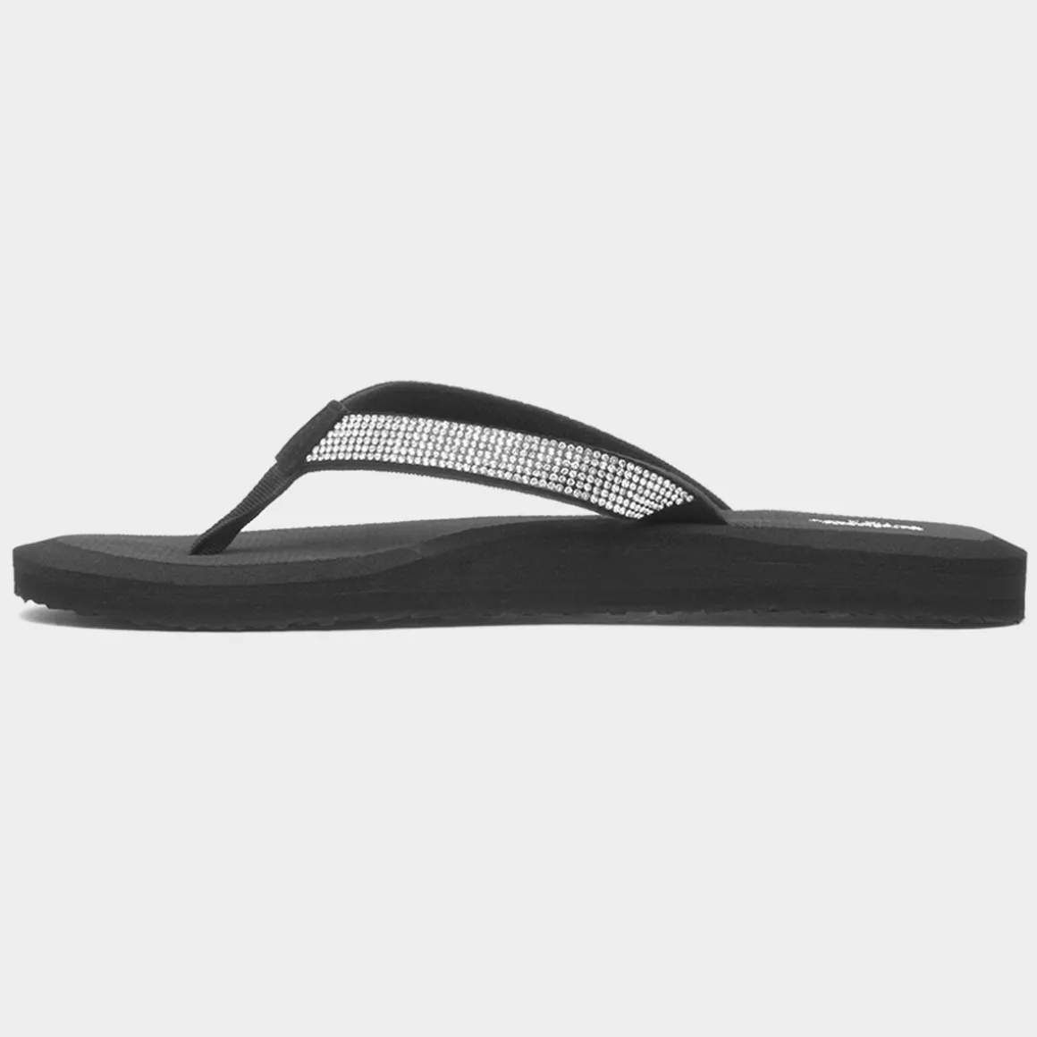 Totes Womens Black Beaded Toe Post Sandal