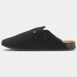 Totes Womens Black Mule Sandal