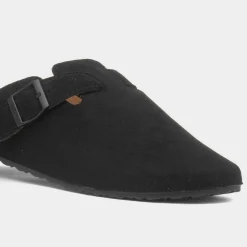 Totes Womens Black Mule Sandal