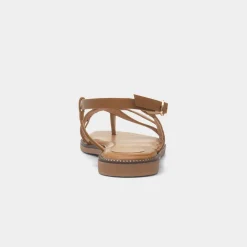 Truffle Aelia Womens Tan Toe Post Sandal