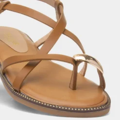Truffle Aelia Womens Tan Toe Post Sandal