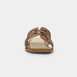 Truffle Alice Womens Tan Leopard Mule Sandal