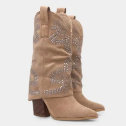 Truffle Arizona Womens Taupe Cowboy Calf Boot