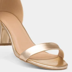 Truffle Blythe Womens Gold Heeled Sandal