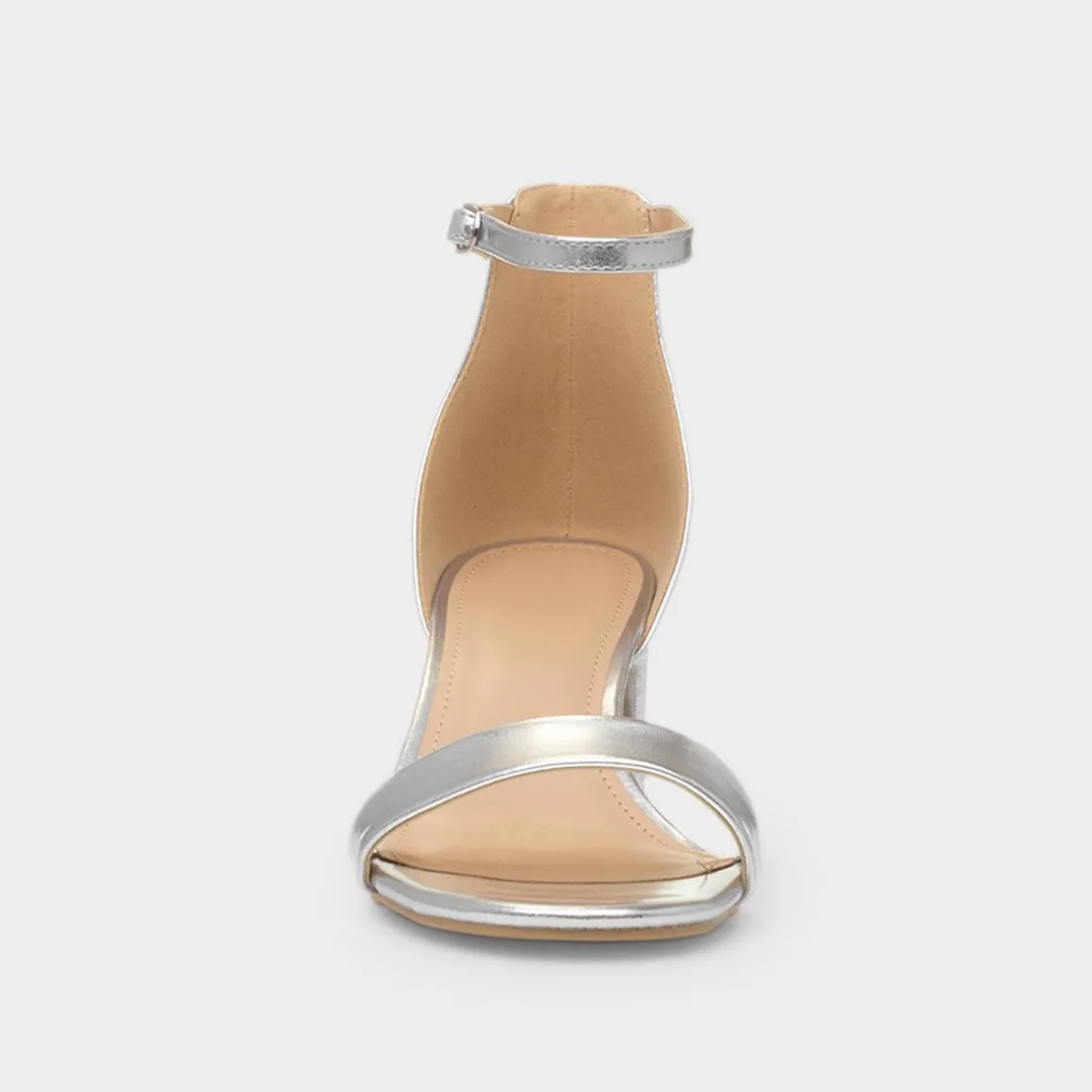Truffle Blythe Womens Silver Heeled Sandal
