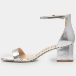 Truffle Blythe Womens Silver Heeled Sandal