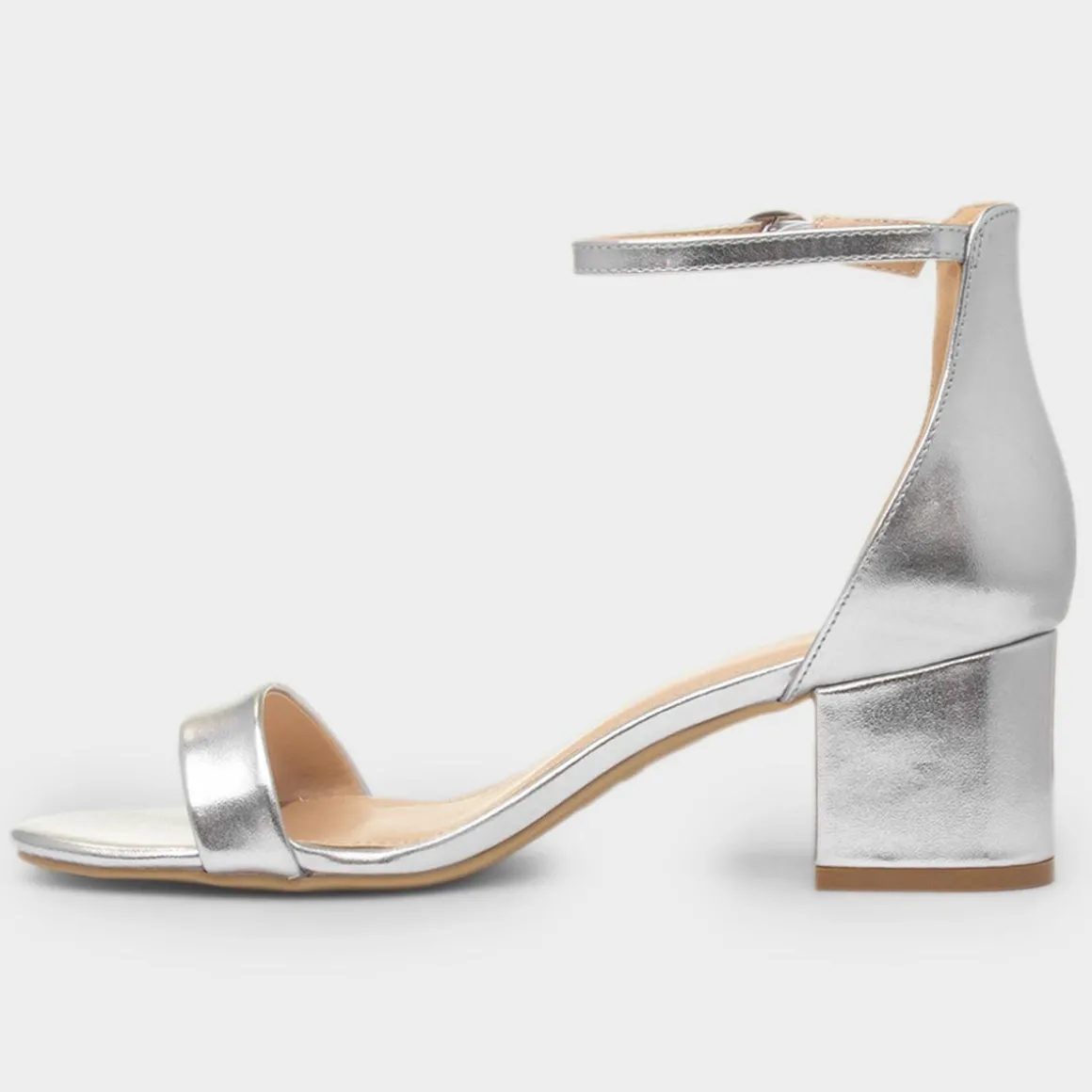 Truffle Blythe Womens Silver Heeled Sandal