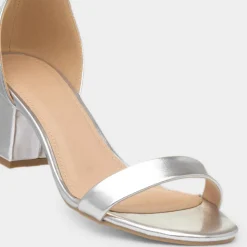 Truffle Blythe Womens Silver Heeled Sandal