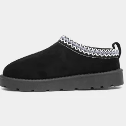 Truffle Chloe Womens Black Faux Fur Shoe