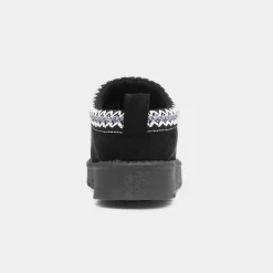 Truffle Chloe Womens Black Faux Fur Shoe