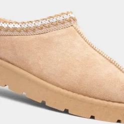 Truffle Chloe Womens Sand Faux Fur Shoe
