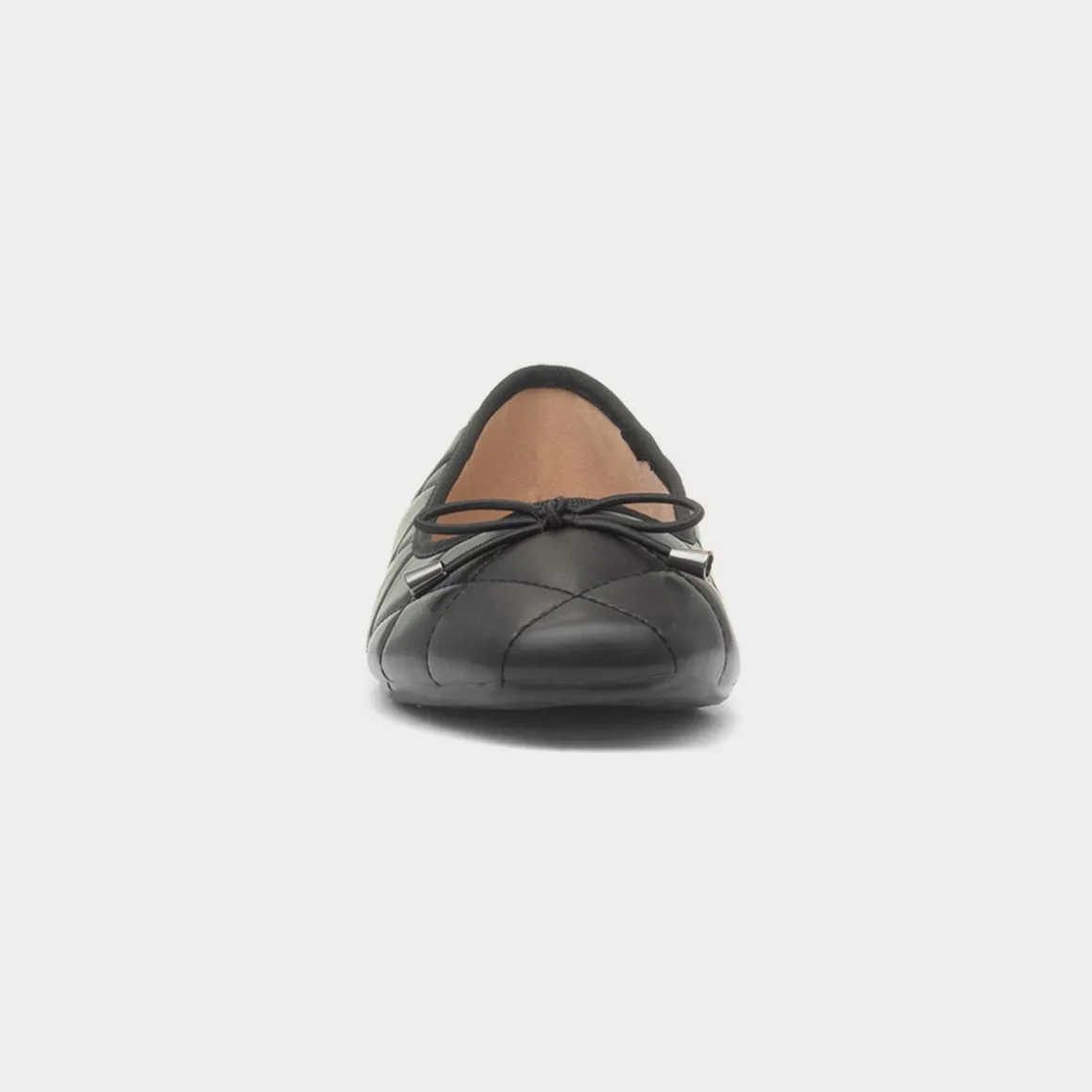 Truffle Faye Womens Black Wider Fit Ballerina