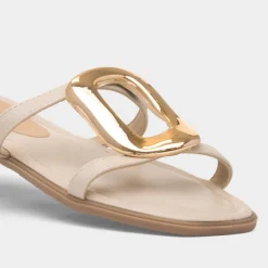 Truffle Fiona Womens Beige Mule Sandal