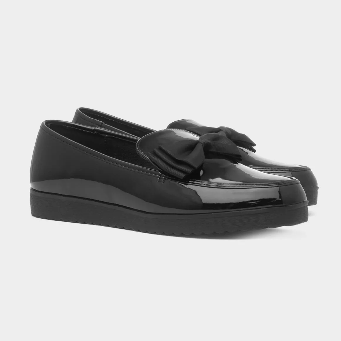 Truffle Frances Womens Black Patent Loafer