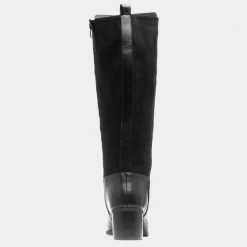 Truffle Freya Womens Black Wide Fit Knee High Boot