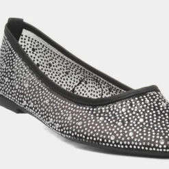 Truffle Georgia Womens Black Wider Fit Ballerina
