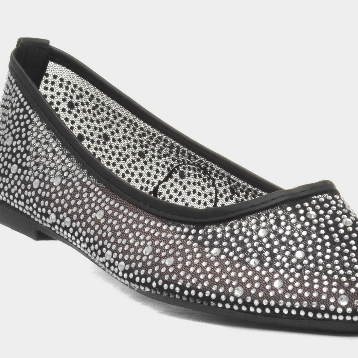 Truffle Georgia Womens Black Wider Fit Ballerina
