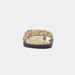 Truffle Gia Womens Gold Mule Sandal