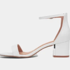Truffle Halla1 Womens White Heeled Sandal