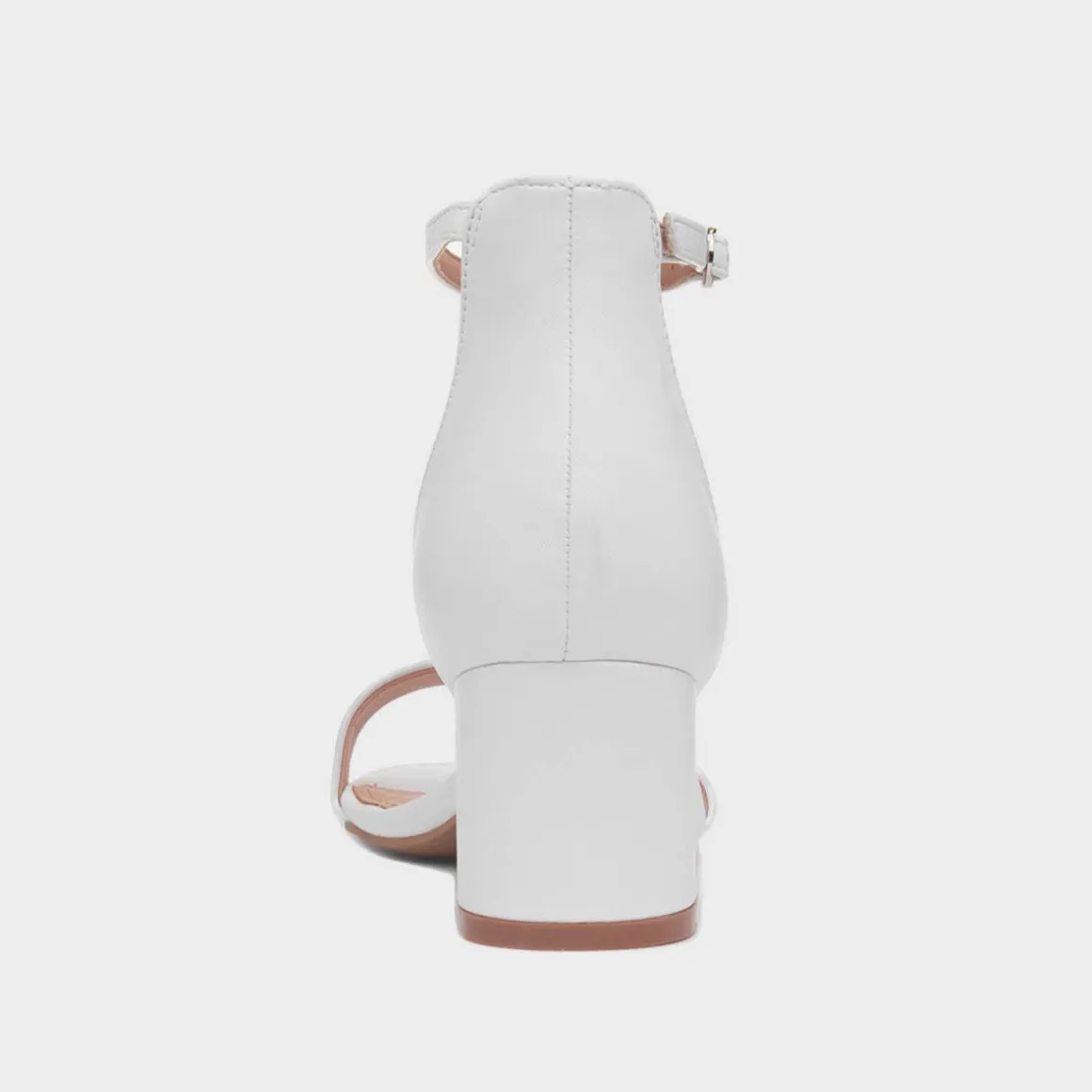 Truffle Halla1 Womens White Heeled Sandal