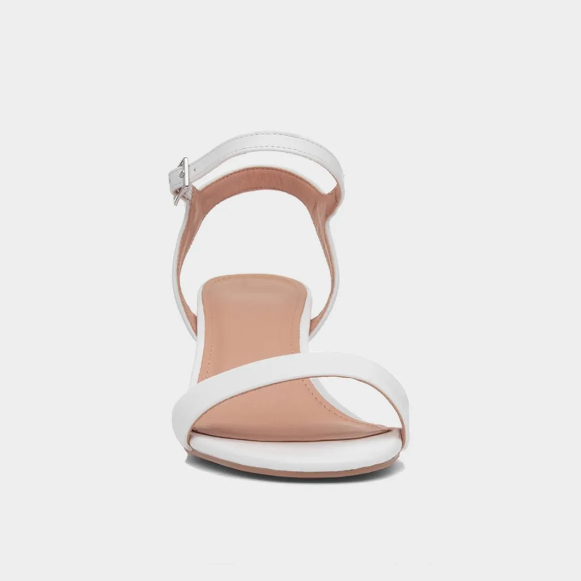 Truffle Hallie Womens White Heeled Sandal