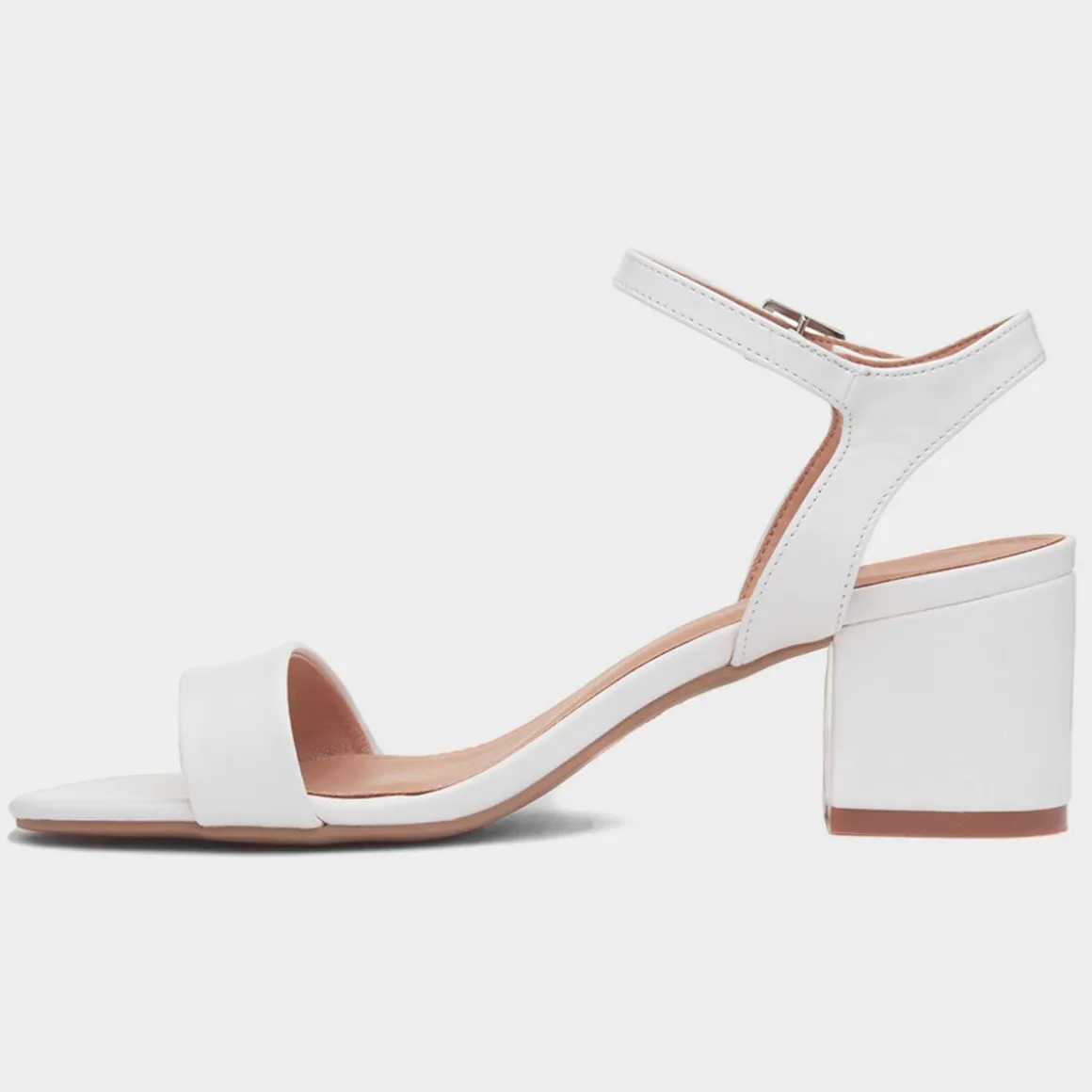Truffle Hallie Womens White Heeled Sandal